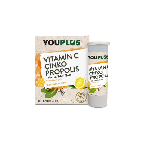 Youplus Vitamin C Çinko Propolis 20 Efervesan Tablet