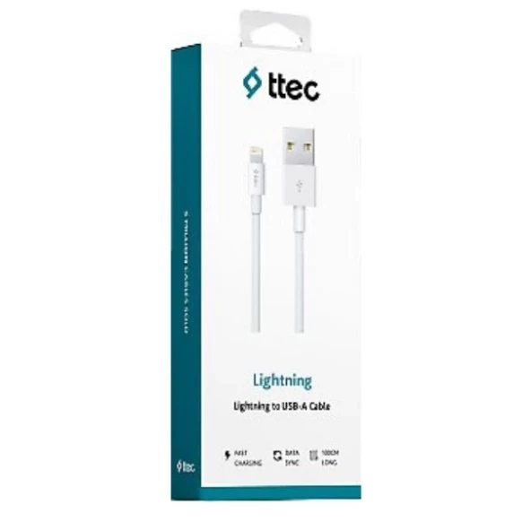 ttec Lightning 100cm Şarj Kablosu- Beyaz (2DK7508B)