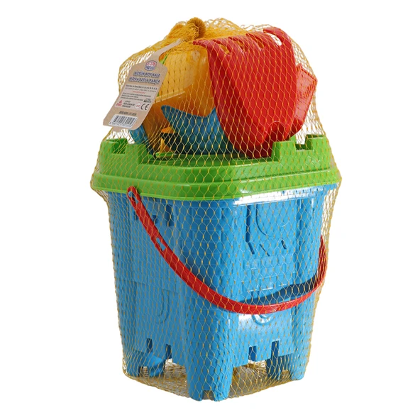 XL Büyük Boy Plaj Deniz Kova Kale Oyun Seti 6 Parça Lüx Kova Seti