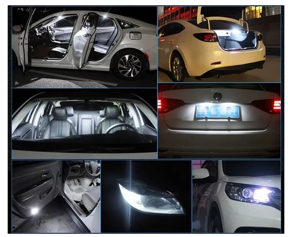 10 Adet T10 Led 12-24 Volt Park Plaka Tavan Ampulü 24 Ledli Beyaz - Resim 4