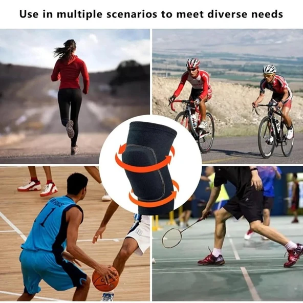 Siyah Dizlik Darbe Emici Sünger Voleybol Dizliği Tenis Bisiklet Dizliği - 4