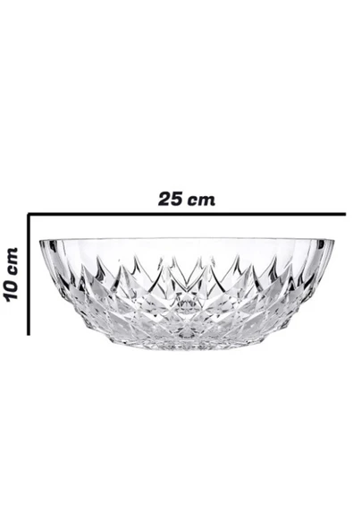 Paşabahçe lavinia cam kase - çok amaçlı sunum servis kasesi 24 cm. - 3
