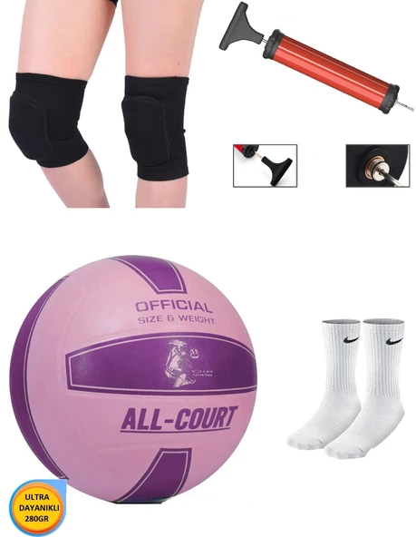 Voleybol Seti Voleybol Maç Topu, 1 Çift Dizlik,Çorap,Pompalı Voleyball Seti