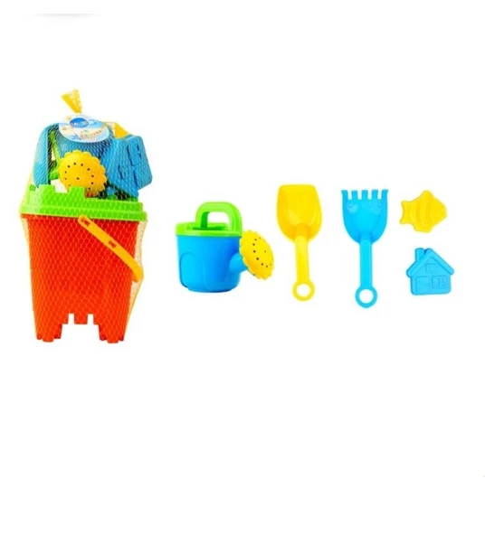 XL Büyük Boy Plaj Deniz Kova Kale Oyun Seti 6 Parça Lüx Kova Seti - 2