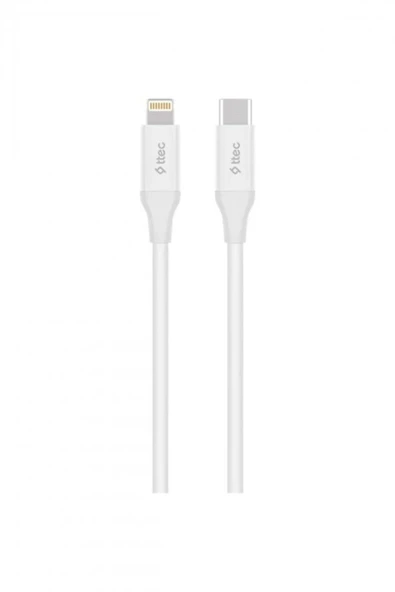 Ttec 2DK40B 1.5 m Beyaz Type-C to Lightning Hızlı Şarj Kablosu