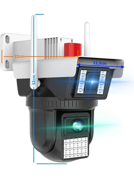 O-kam -3040 3 Mp Dual Lens Wi-fi Ptz Kamera - 5