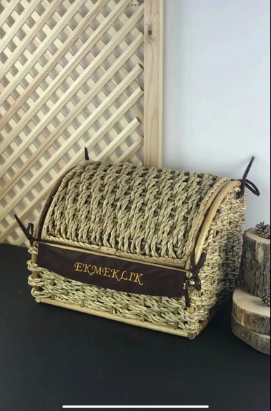 SepetçiBaba Hasır Ekmek Sepeti Krem