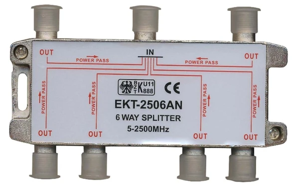 E-335D 6'lı Anten Splitter Powerpass