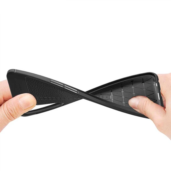 Realme XT Deri Görünümlü Firo Silikon Kılıf - Resim 8