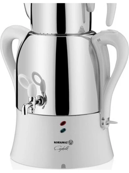 Korkmaz A341-13 Çaykolik Krem 2000 W Çelik Semaver - 2
