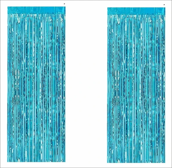 2 ADET MAVİ ARKA FON PERDE ürün görseli 1