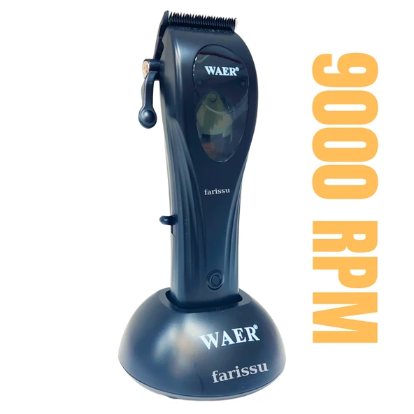 WA-088 9000 RPM Profesyonel Saç Kesme Makinesi | 2600mAh Batarya | 4 Taraklı | Şarj Standlı - 2