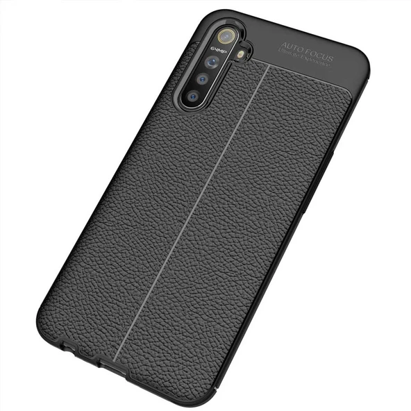 Realme XT Deri Görünümlü Firo Silikon Kılıf - Resim 6