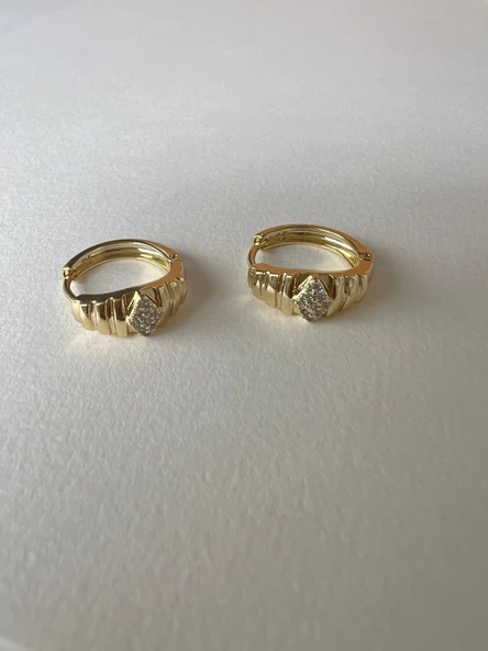 MODER TAŞ HALKA KÜPE VIP ürün görseli 1