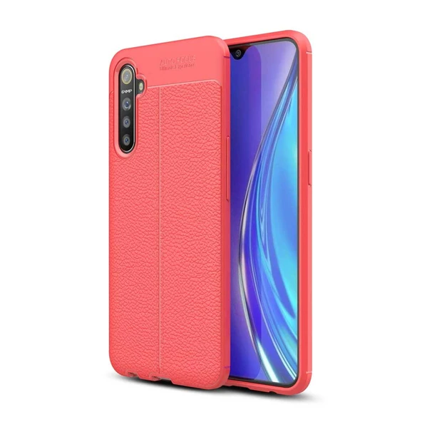 Realme XT Deri Görünümlü Firo Silikon Kılıf ürün görseli 1