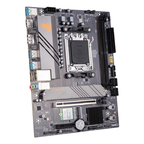 Dragos B650M Gaming Pro D5 Wi-Fİ,BT,M2 DDR5 6800MHz Usb 3.2 Hdmi Dp Ses 2.5 G.Lan AM5 mATX Anakart - 2