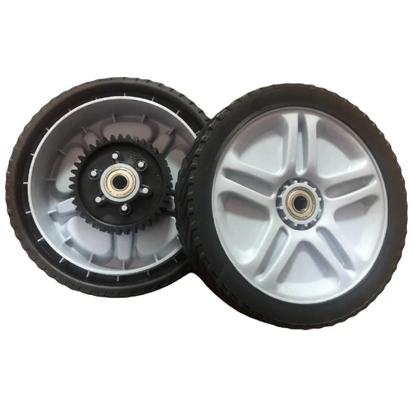 Çim Biçme Makinesi Şanzımanlı Teker Takımı Bilyalı 20 cm