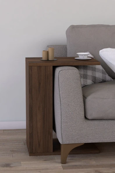 Damla Yan Sehpa Ceviz - Resim 2