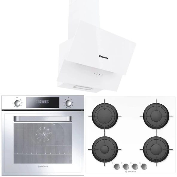 Hoover Beyaz Set (HDG6CGWTK+HVW6MW+HOT 3051 WI)