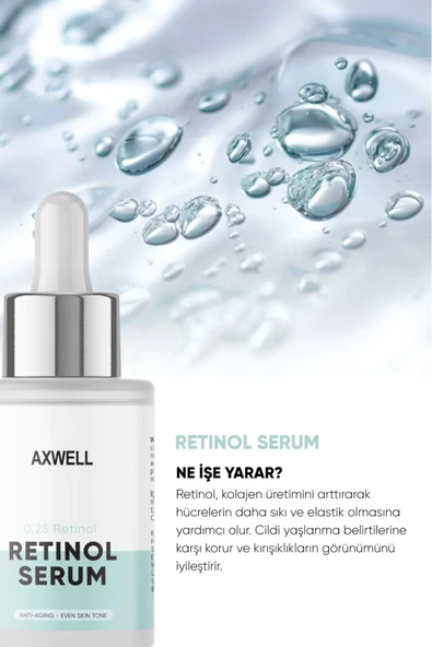 AXWELL Kırışıklık Karşıtı, Onarıcı ve Aydınlatıcı Retinol Serum - 6 AXWELL Kırışıklık Karşıtı, Onarıcı ve Aydınlatıcı Retinol Serum - 4