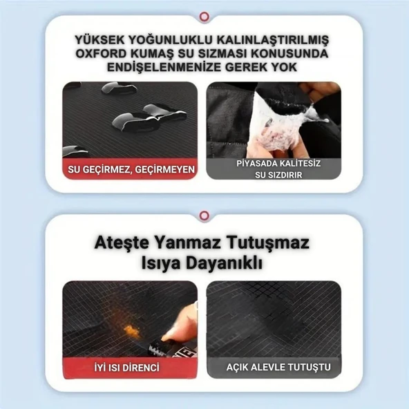 Coofbe Manyetik Oxford Kumaş Araç Ön Cam Koruyucu Branda Araç Ön Cam Güneşlik Araç Kar Don Brandası - 3
