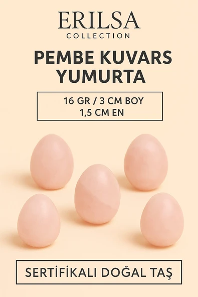 Sertifikalı Pembe Kuvars Yumurta Doğal El Taşı – Aşk, Huzur ve Kalp Enerjisi ürün görseli