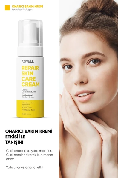 AXWELL Centella Asiatica Collagen Niacinamide Shea Butter İçeren Yatıştırıcı Onarıcı Nemlendirici Krem - 2