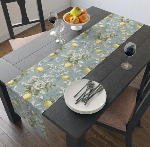 Barok Limon Desenli Ranır - Runner - 2