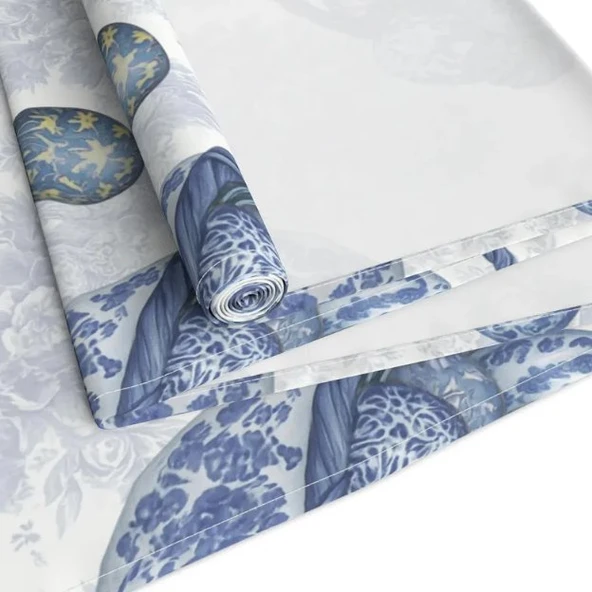 Chinoiserie Bunny Tavşan Desen Ranır - Runner - 4