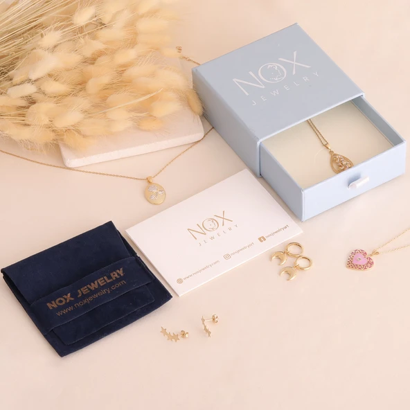 14 Ayar Altın Kaplama Beyaz Tek İnci Gümüş Kolye - CNP00152 - Resim 8