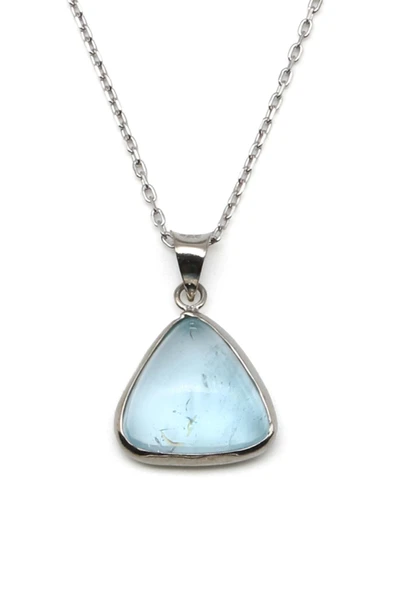 Topaz Doğal Taş 925 Ayar Gümüş Kolye