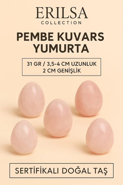 Sertifikalı Pembe Kuvars Yumurta Doğal El Taşı – Büyük Boy Aşk ve Huzur Frekansı Taşı ürün görseli