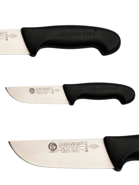 Sürdövbisa F61125 Pilastik Pimsiz Sap Kasap Bıçağı (Deri Yüzme) - Resim 2