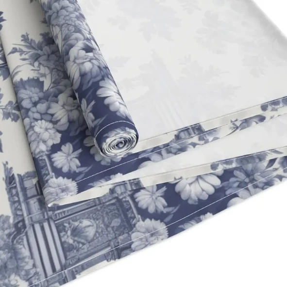 Chinoiserie Mavi Desen Ranır - Runner - 4