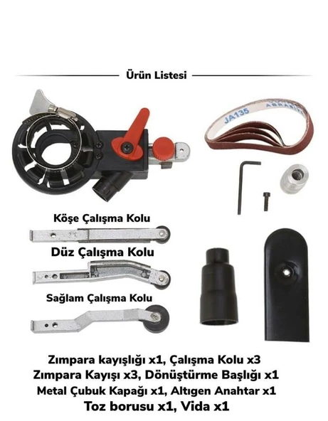 Rox Wood 0030 Taş Motoruna Takılır Şerit Bant Zımpara Aparatı - 4