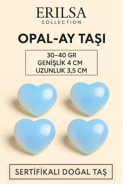 Sertifikalı Opal-Ay Taşı Kalp Masaj ve El Taşı – Duygusal Şifa ve Sezgisel Güçlendirme Kristali ürün görseli