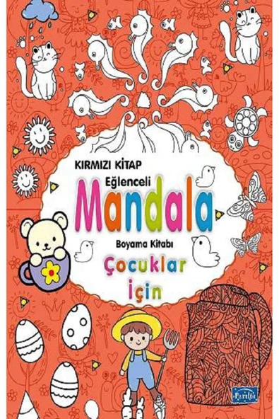 PARILTI YAYINLARI Çocuklar İçin Mandala - Kırmızı