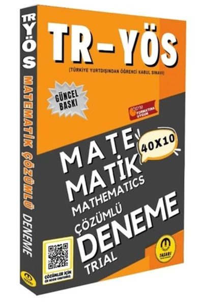 TASARI EĞİTİM YAYINLARI Tasarı 2025 Tr Yös Matematik 40x10 Çözümlü Deneme