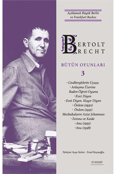 NAN KİTAP Bertolt Brecht Bütün Oyunları 3 Ciltli