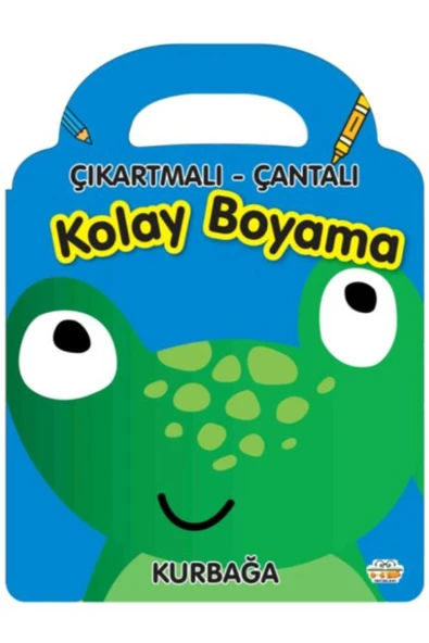 0-6 YAŞ YAYINLARI Kurbağa - Çıkartmalı-Çantalı Kolay Boyama