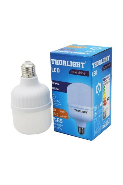 KUZGUN TİCARET THORLIGHT 20W E27 TORCH T-SHAPE BEYAZ LED AMPUL T-20B (4767) - Kuzgun Ticaret