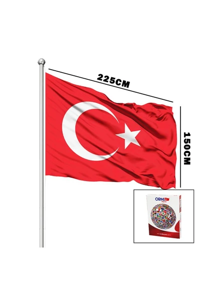 KUZGUN TİCARET TÜRK BAYRAĞI ALPAKA KUMAŞ 150X225CM (4767) - Kuzgun Ticaret