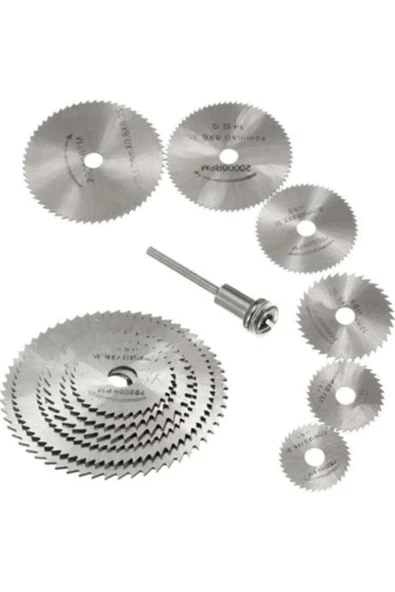 KUZGUN TİCARET Metal 6 Parça Mini Matkap Ucu Ahşap Kesme Yuvarlak Çelik Bıçak Disk Testere Seti Kiti Kuzgun Ticaret