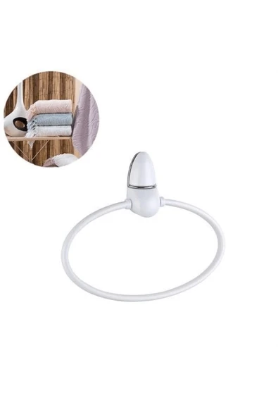 KUZGUN TİCARET Oval Yuvarlak Halka Havluluk Dekoratif El Havlusu Tutacağı Askısı Kuzgun Ticaret - 1