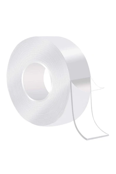 KUZGUN TİCARET Ultra Güçlü Çift Taraflı 2 Mt X 3 Cm Çift Taraflı Nano Bant Kuzgun Ticaret