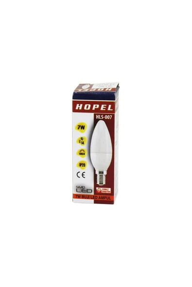 KUZGUN TİCARET 7W - E14 BUJİ LED MUM AMPUL 630LM HLS-007 (4767) - Kuzgun Ticaret