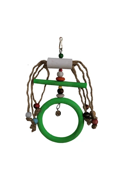 KUZGUN TİCARET Halkalı İpli Boncuklu Kuş Oyuncağı 10 / 20 cm