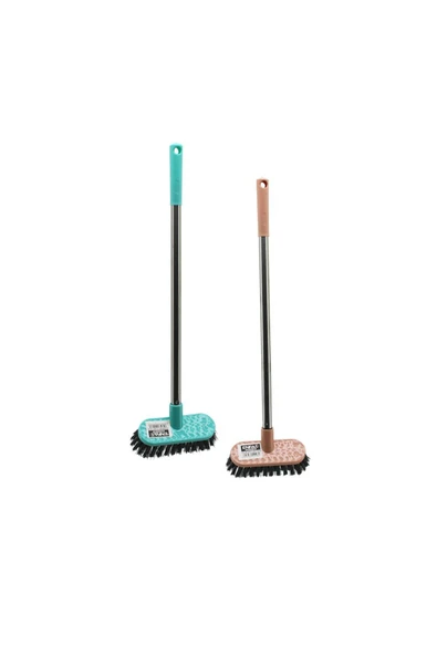 RUBYBOUTİQUES Mini Temizlik Firçasi Orta Sert Killar Metal Sapli=40cm - 4.5x12.5cm (4767)