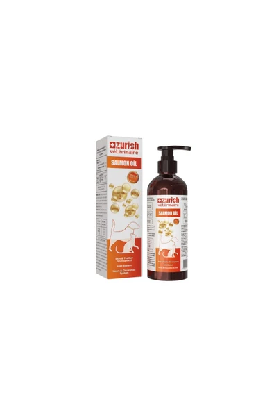 KUZGUN TİCARET Veterinaire Salmon Oil / Omega 3 ve Omega 6 Sıvı Desteği 200 ml