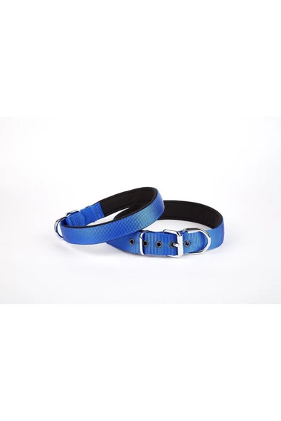 KUZGUN TİCARET Dokuma Köpek Boyun Tasması 45-52 cm Mavi